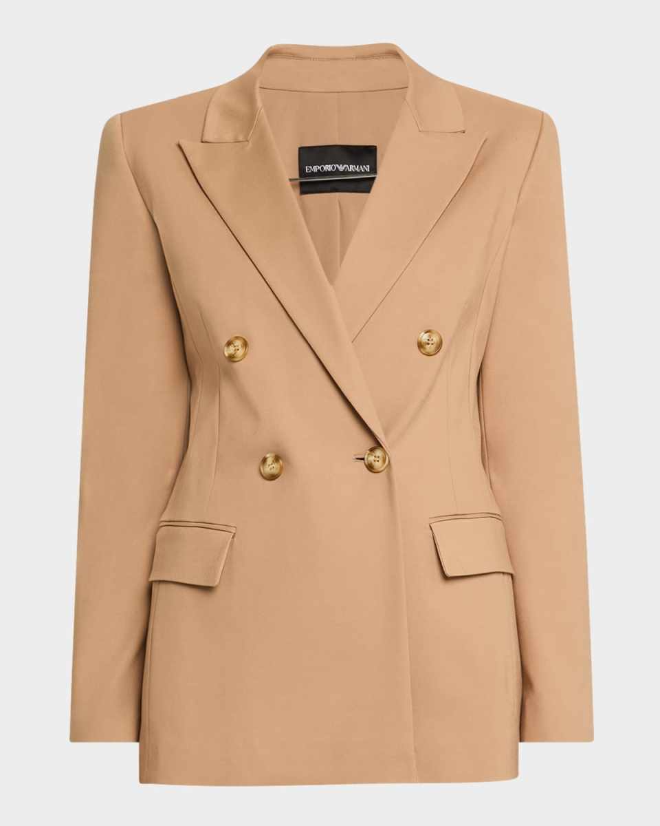 Cotton Double-Breasted Blazer